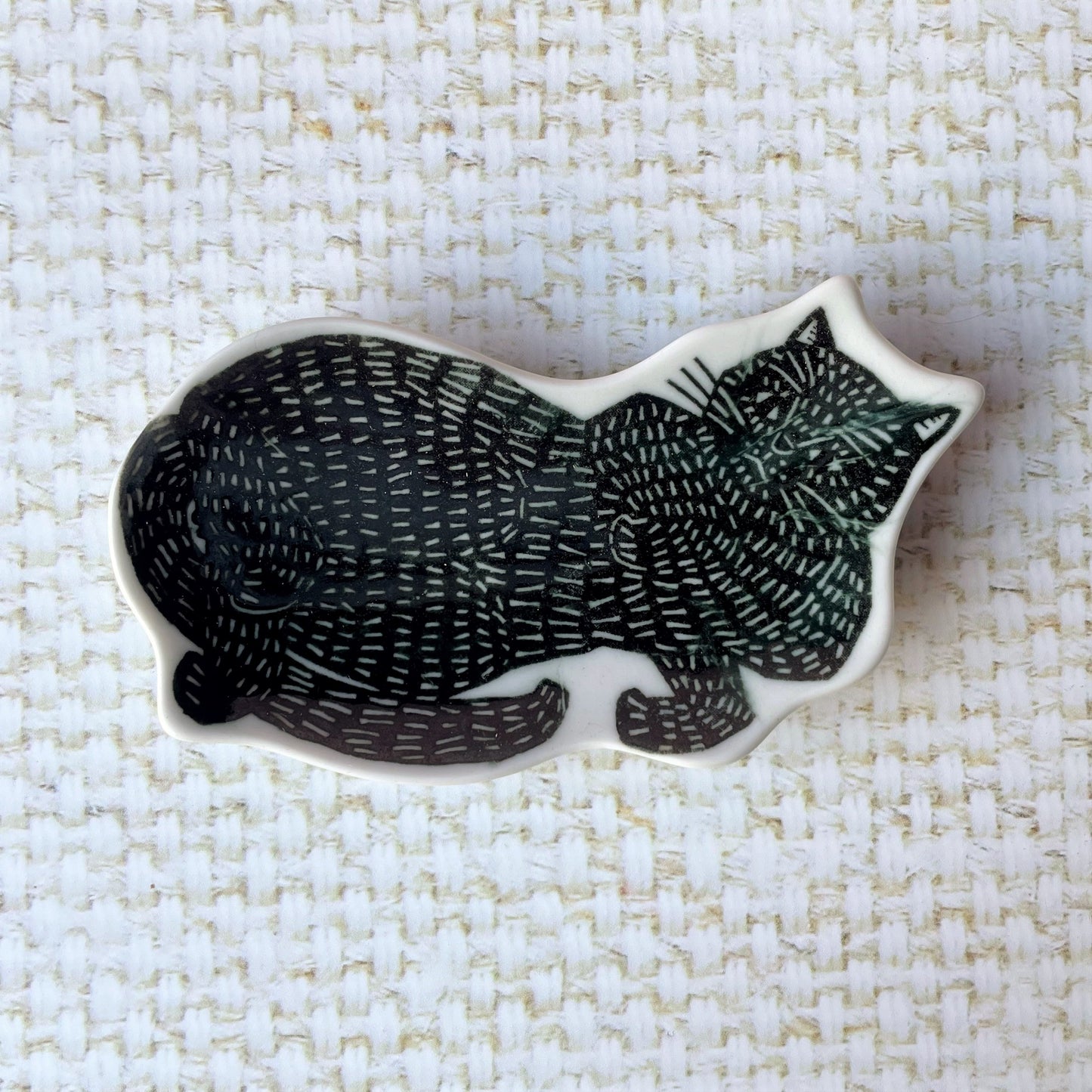 Black Cat Ceramic Dish