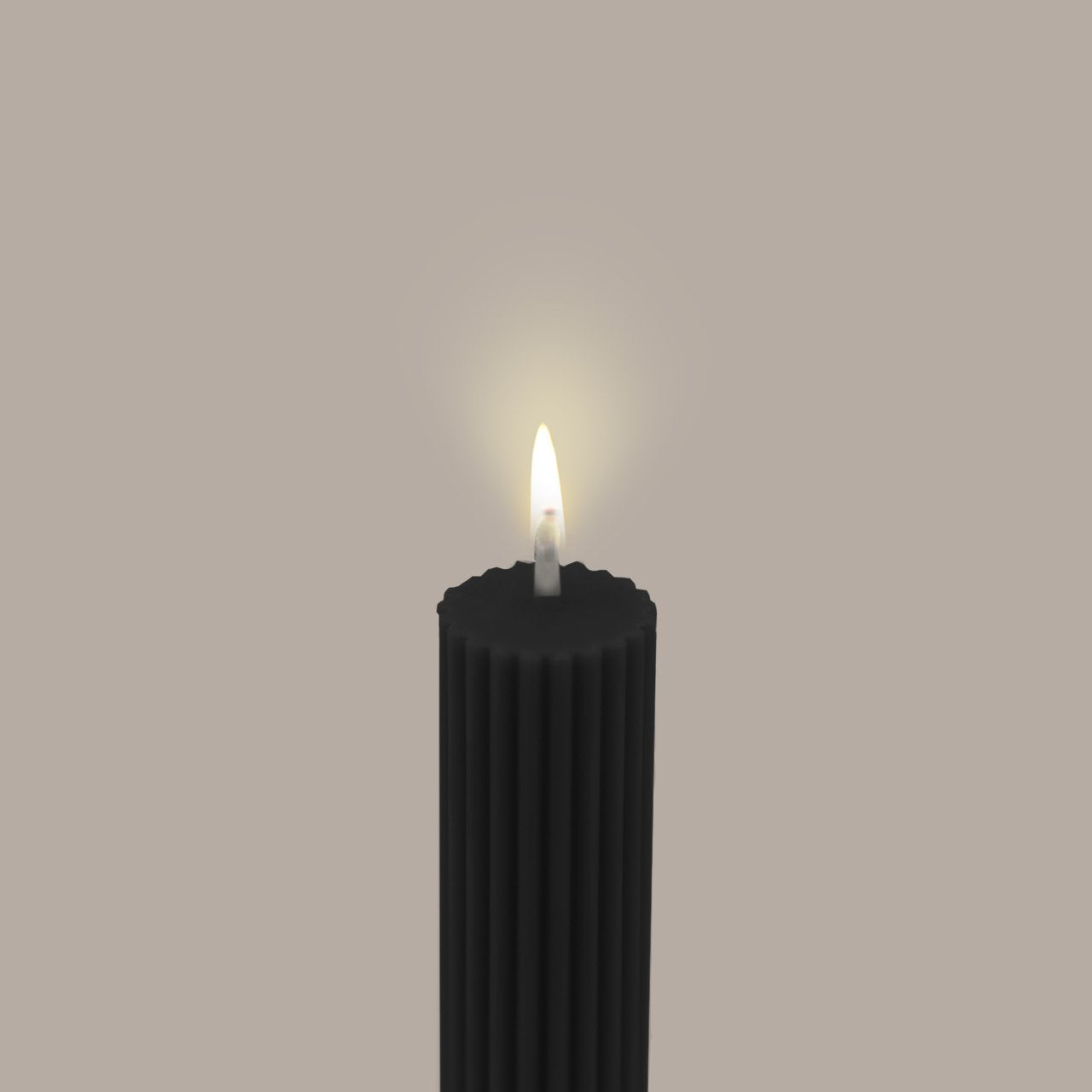 Column Pillar Candle Duo - Black