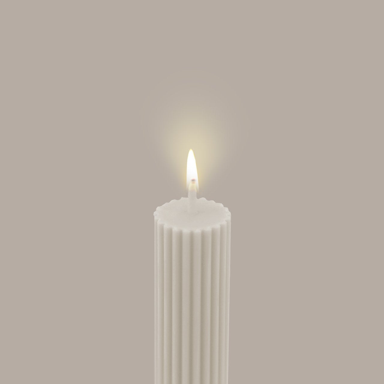 Column Pillar Candle Duo - Cream White