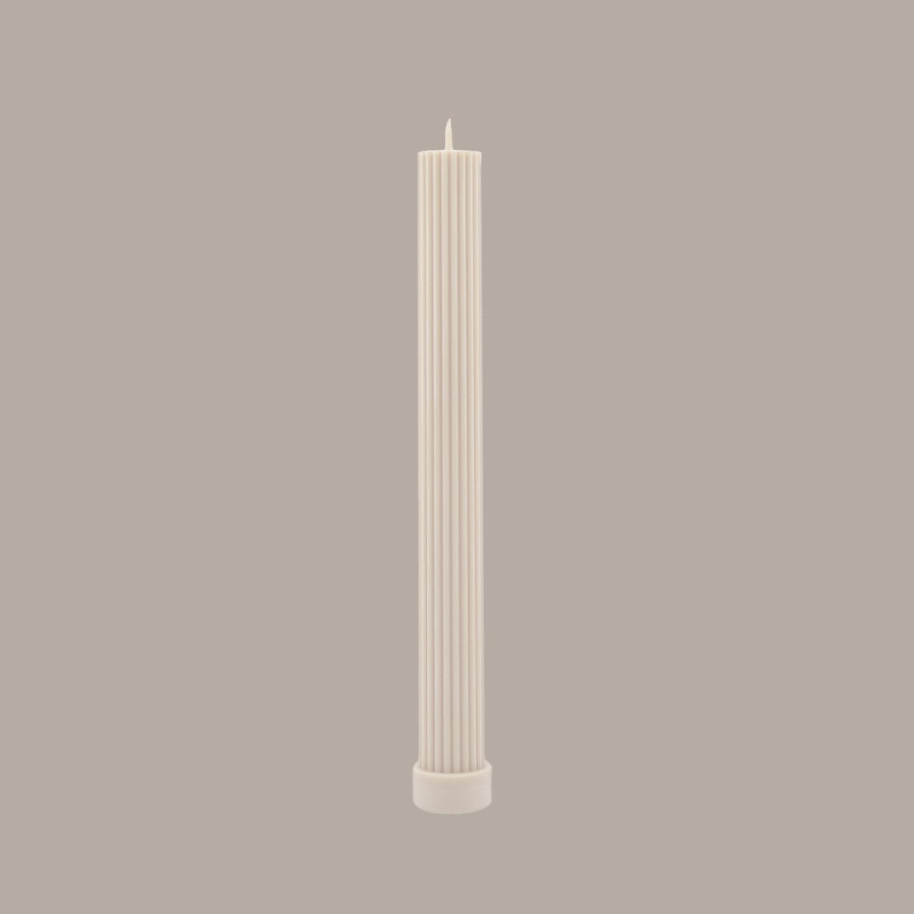 Column Pillar Candle Duo - Cream White