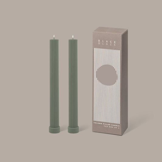 Column Pillar Candle Duo - Eucalyptus