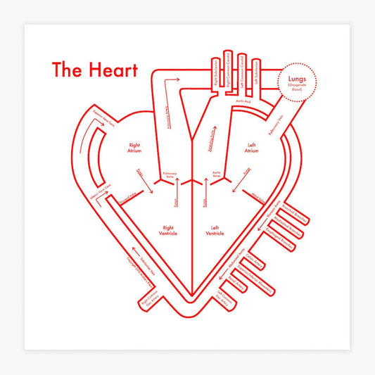 The Heart Letterpress Print